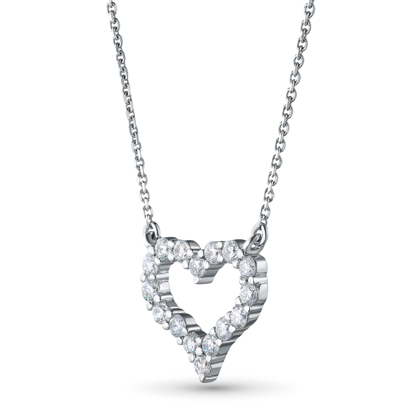 Sterling Silver Necklace with Lab-Created Diamonds 9.580 CT.TW