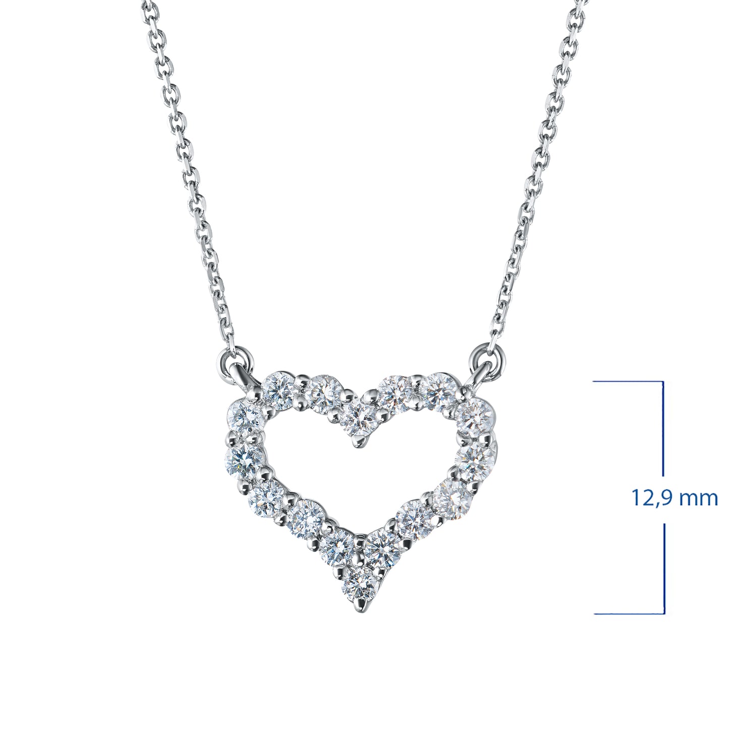 Sterling Silver Necklace with Lab-Created Diamonds 9.580 CT.TW