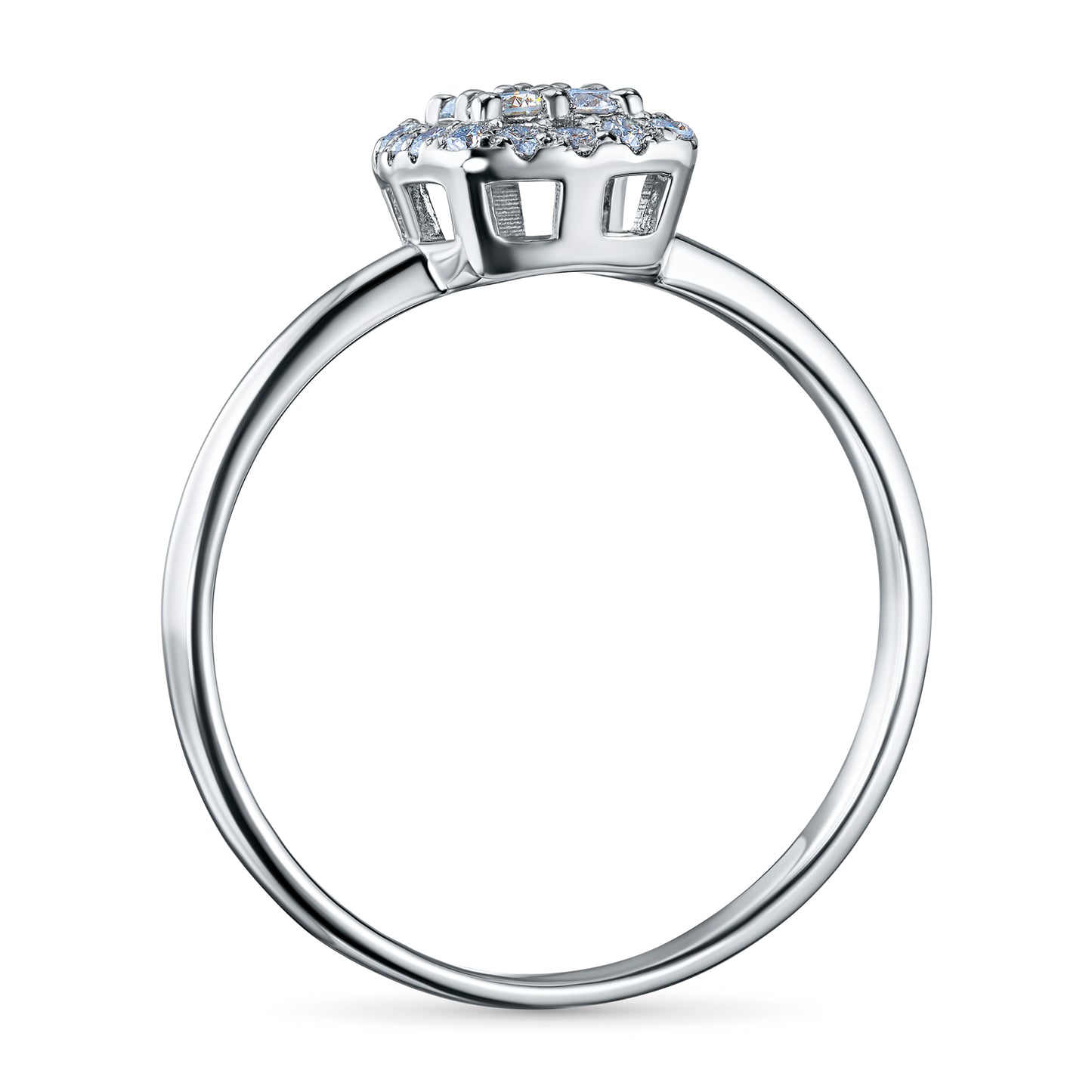 14K White Gold Ring with Natural Diamonds 2.330 CT.TW