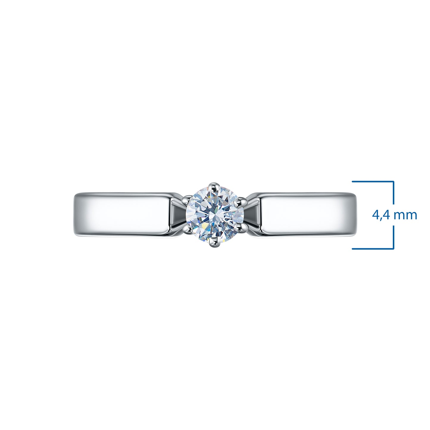 Sterling Silver Ring with Lab-Created Diamonds 0.260 CT.TW