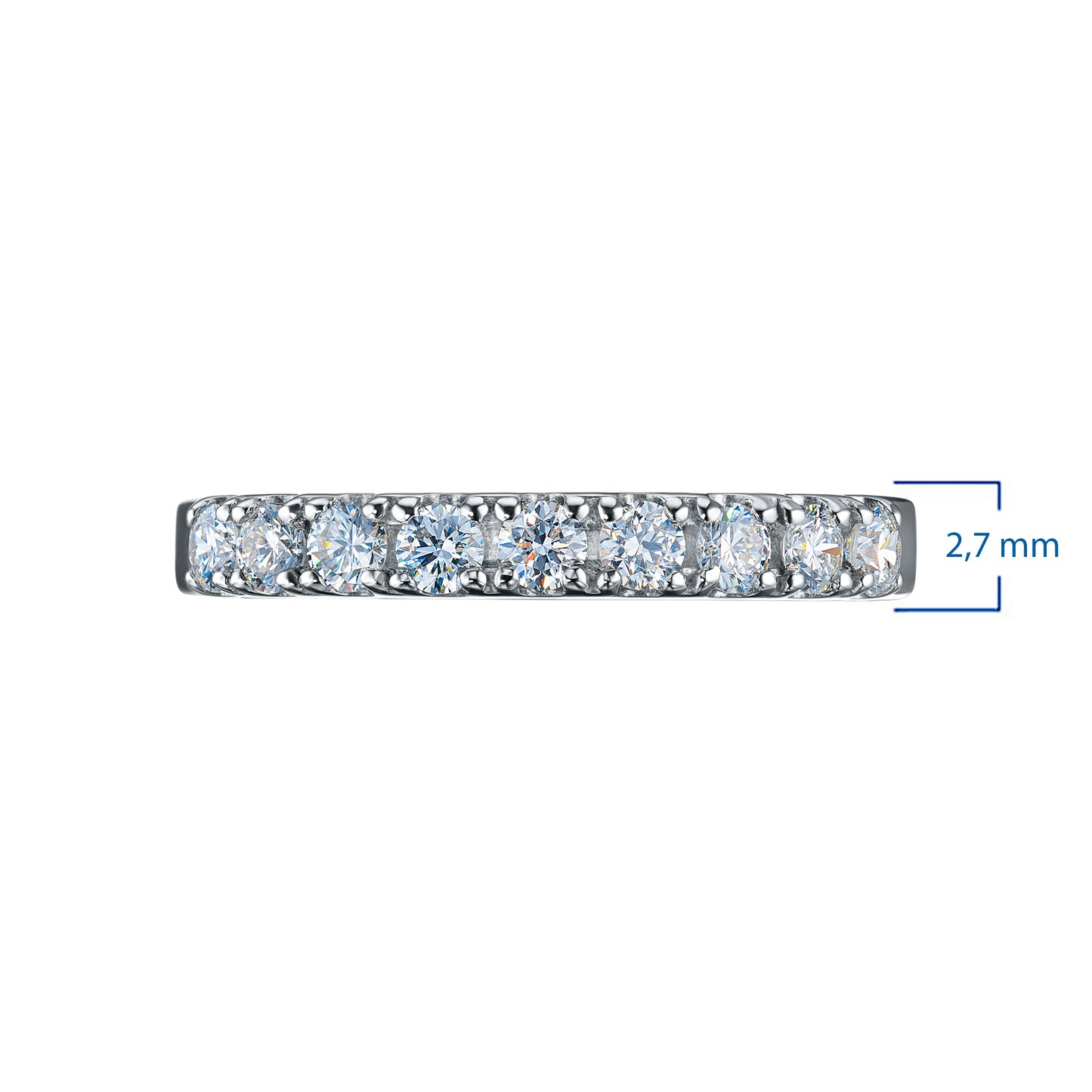 14K White Gold Ring with Lab-Created Diamonds 3.480 CT.TW