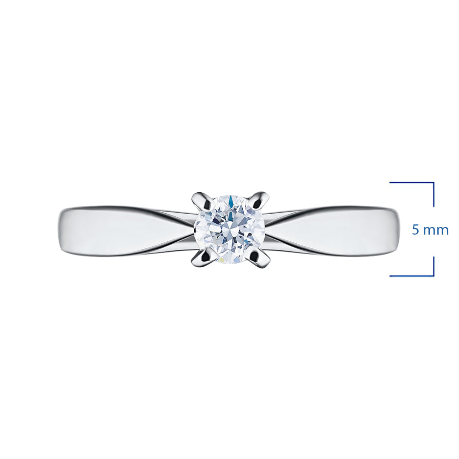14K White Gold Ring with Lab-Created Diamonds 0.310 CT.TW