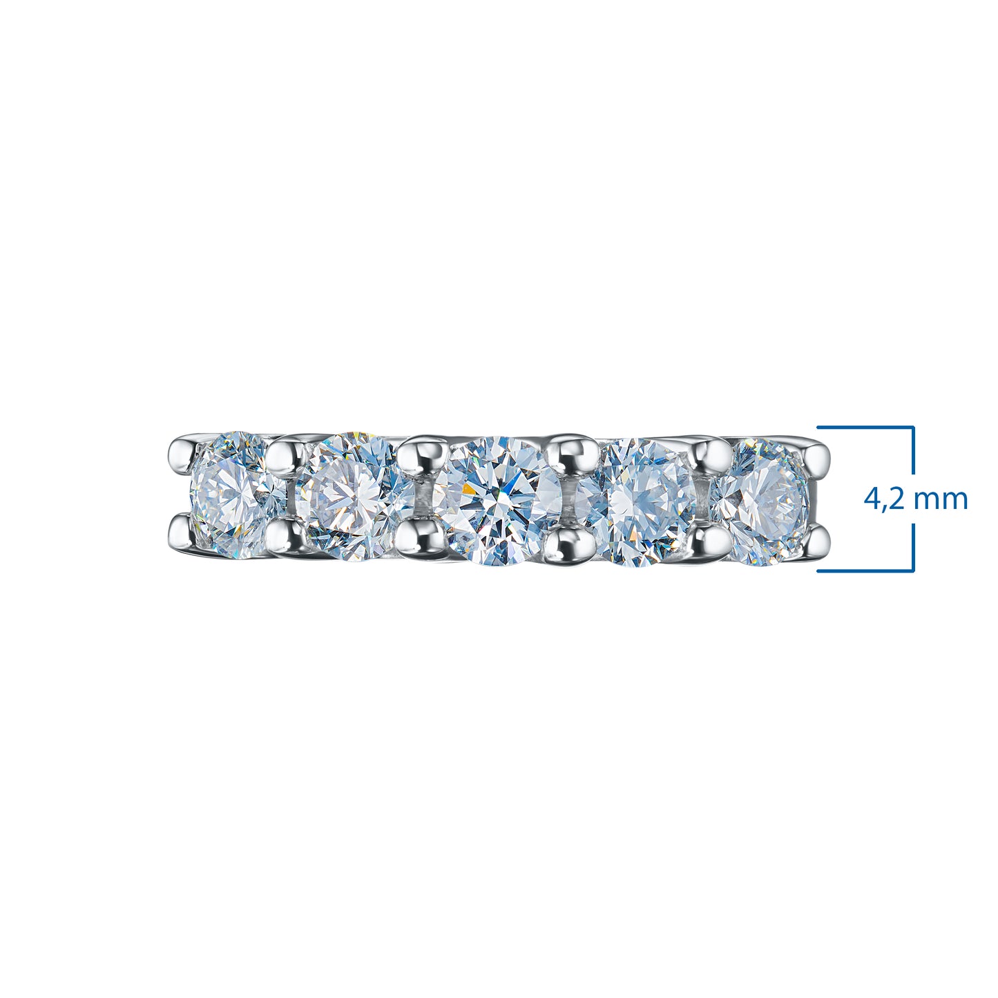 Sterling Silver Ring with Lab-Created Diamonds 5.930 CT.TW