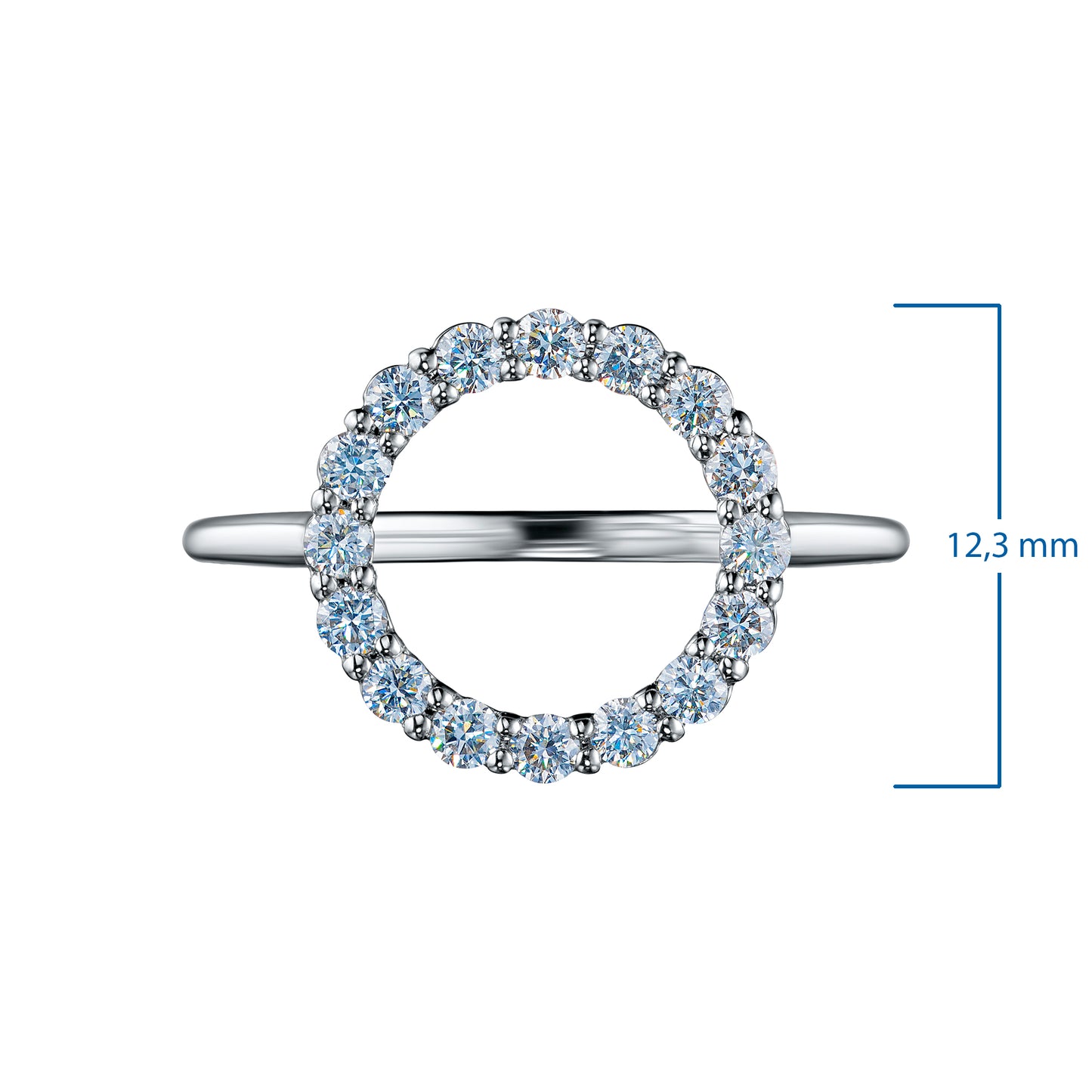 Sterling Silver Ring with Lab-Created Diamonds 9.390 CT.TW