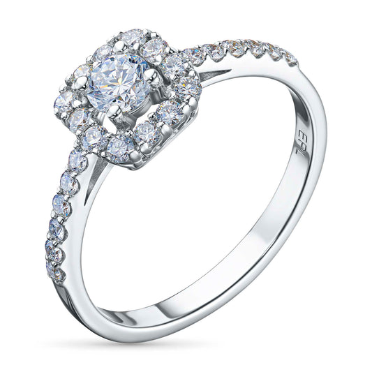 14K White Gold Ring with Lab-Created Diamonds 3.790 CT.TW