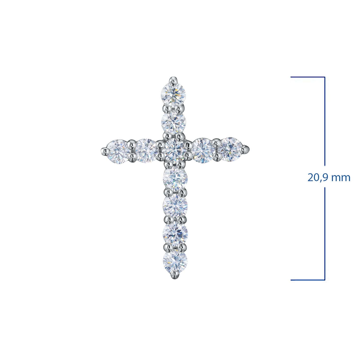 14K White Gold Pendant with Lab-Created Diamonds 10.480 CT.TW