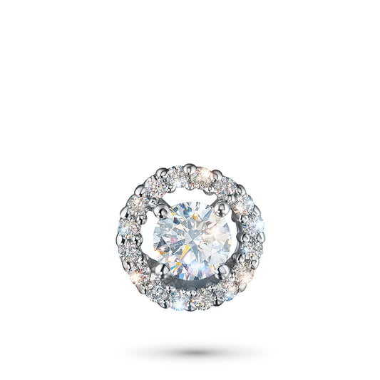 Sterling Silver Pendant with Sapphire and Lab-Created Diamonds 2.080 CT.TW