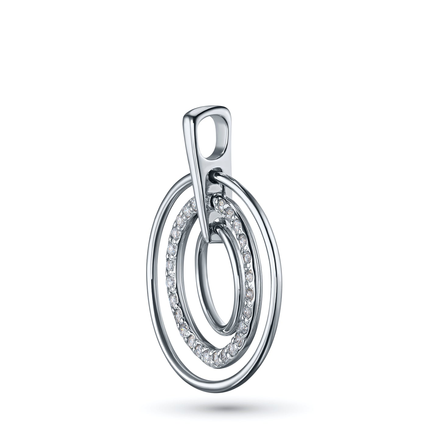14K White Gold Pendant with Natural Diamonds 2.860 CT.TW