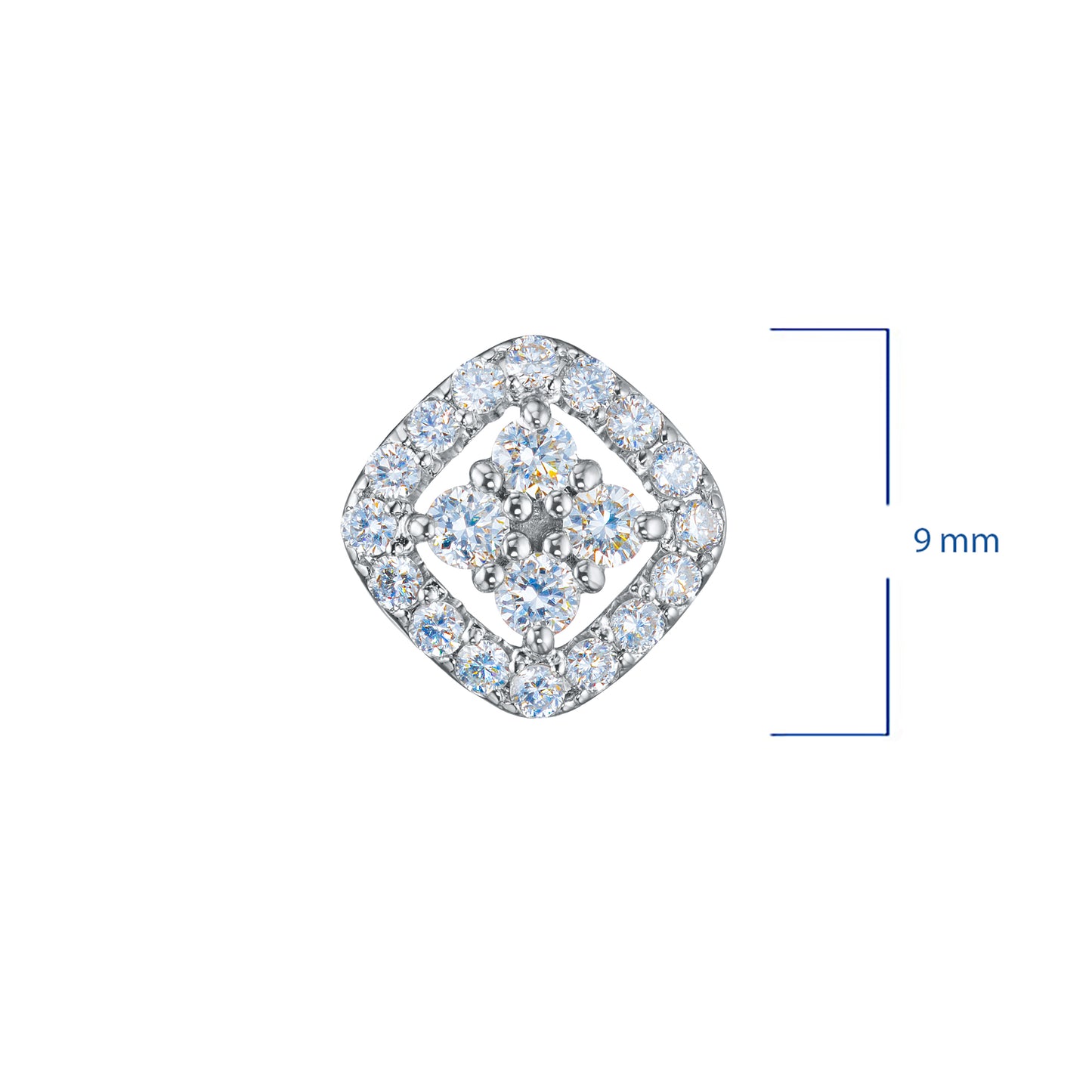 14K White Gold Pendant with Lab-Created Diamonds 2.570 CT.TW
