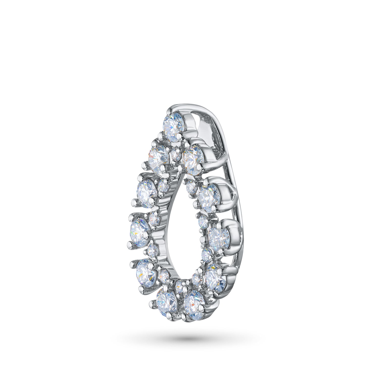 14K White Gold Pendant with Lab-Created Diamonds 11.560 CT.TW