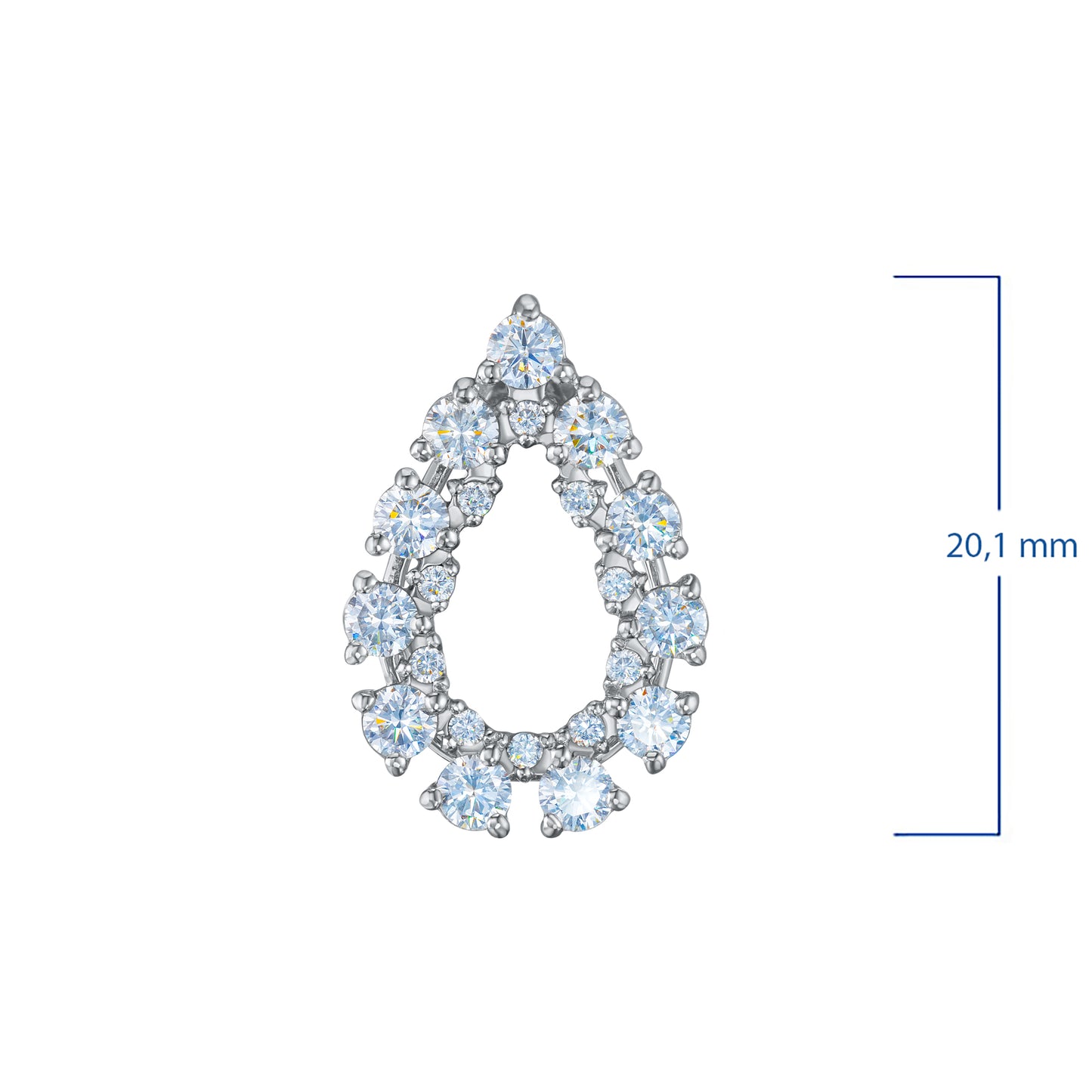 Sterling Silver Pendant with Lab-Created Diamonds 12.680 CT.TW