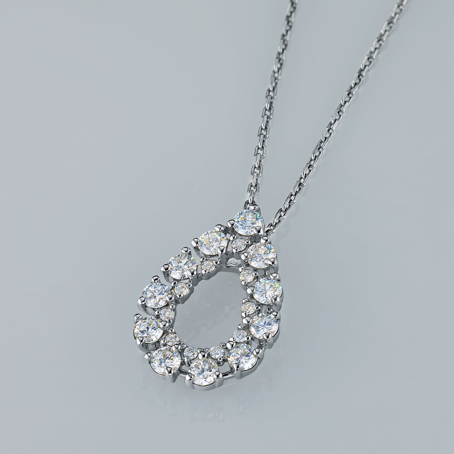 14K White Gold Pendant with Lab-Created Diamonds 11.560 CT.TW