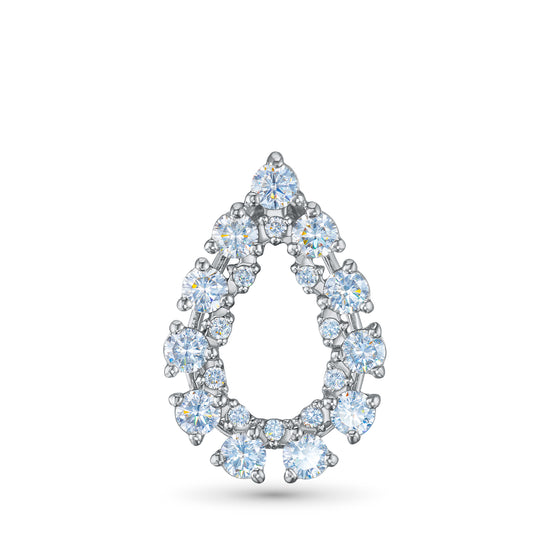 14K White Gold Pendant with Lab-Created Diamonds 11.560 CT.TW