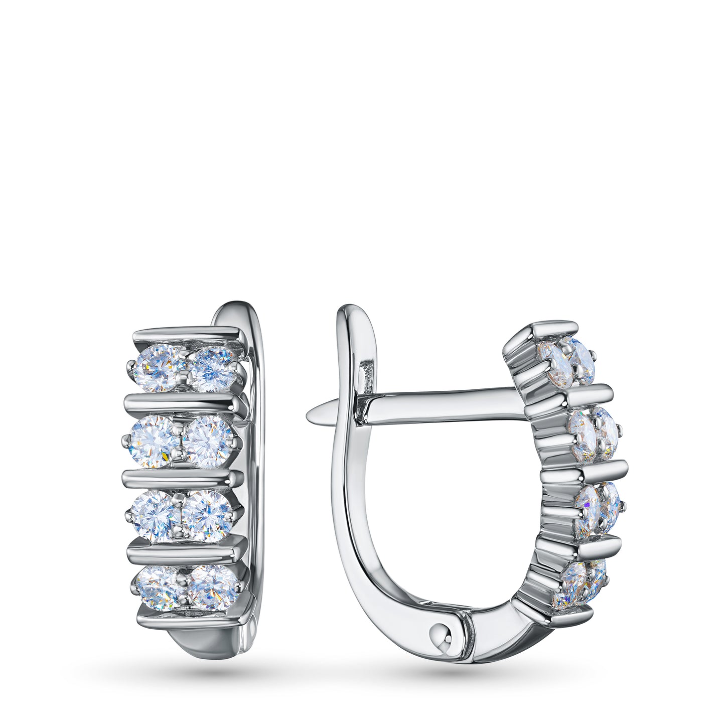 14K White Gold Earrings with Lab-Created Diamonds 9.890 CT.TW