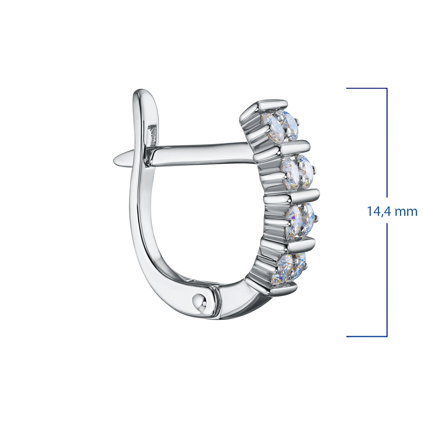 14K White Gold Earrings with Lab-Created Diamonds 9.890 CT.TW