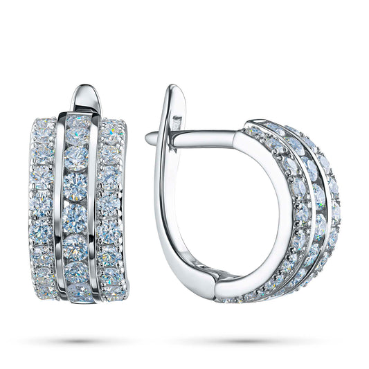 14K Yellow Gold Earrings with Lab-Created Diamonds 35.730 CT.TW