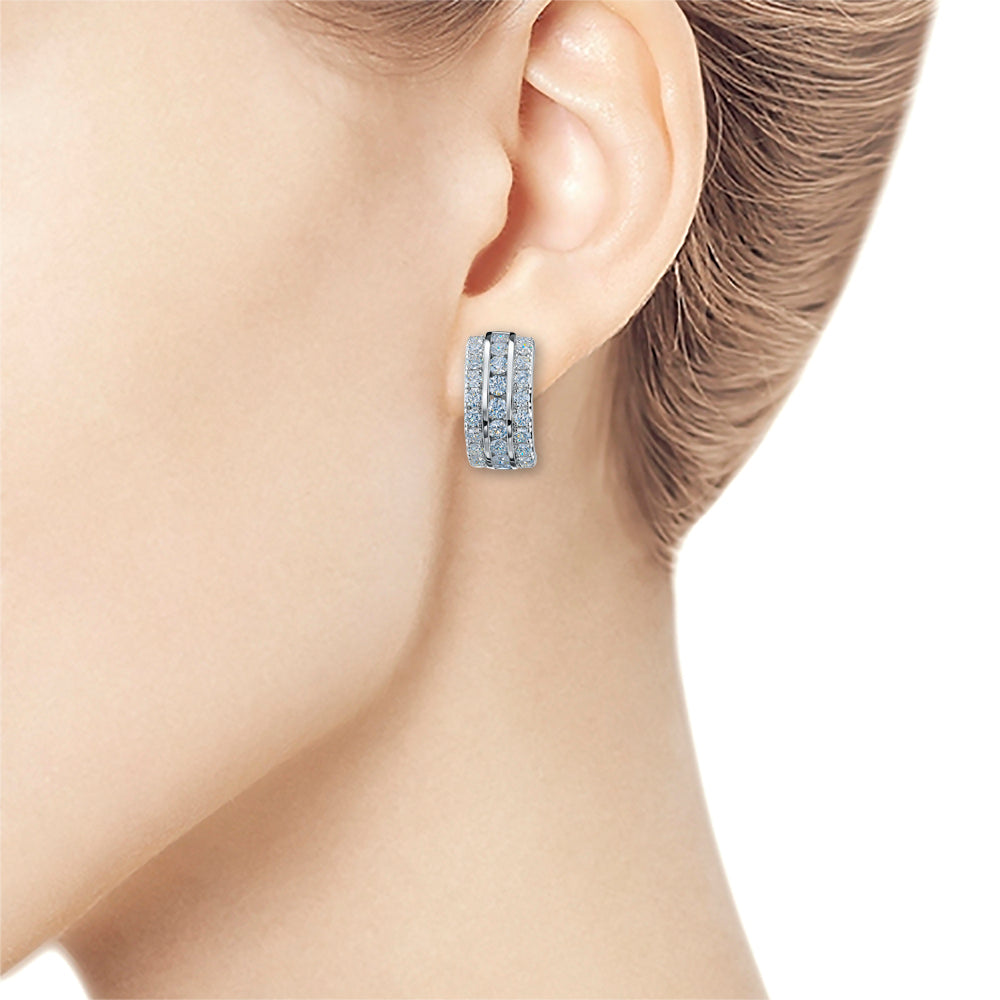 14K Yellow Gold Earrings with Lab-Created Diamonds 35.730 CT.TW