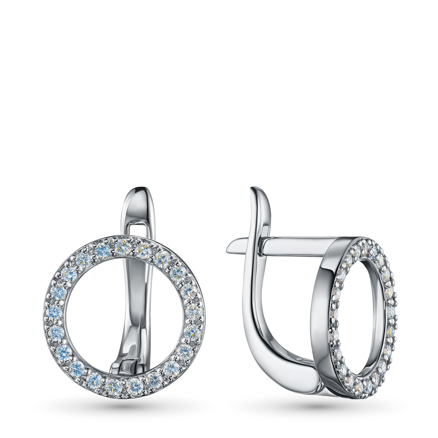 Sterling Silver Earrings with Lab-Created Diamonds 9.240 CT.TW
