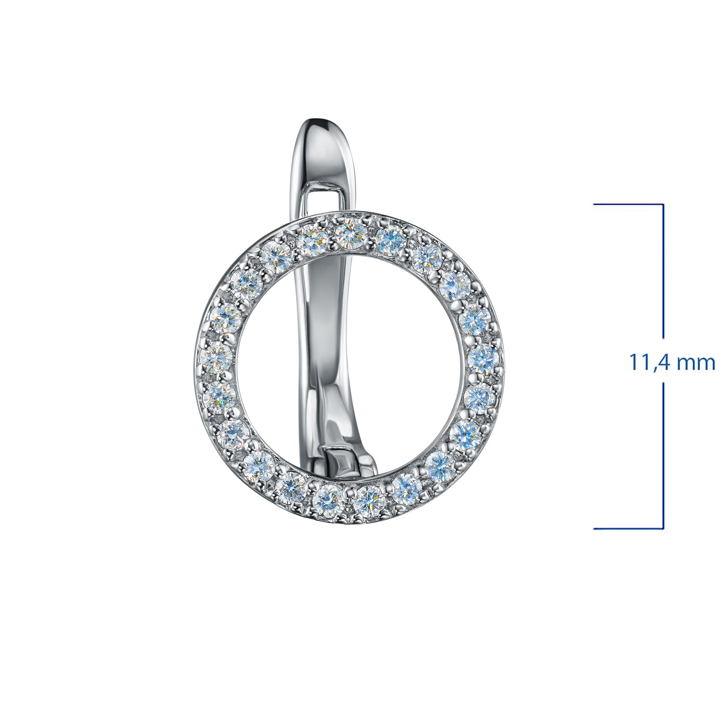 Sterling Silver Earrings with Lab-Created Diamonds 9.240 CT.TW