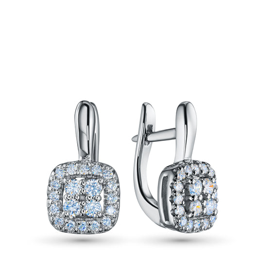 14K White Gold Earrings with Lab-Created Diamonds 8.980 CT.TW