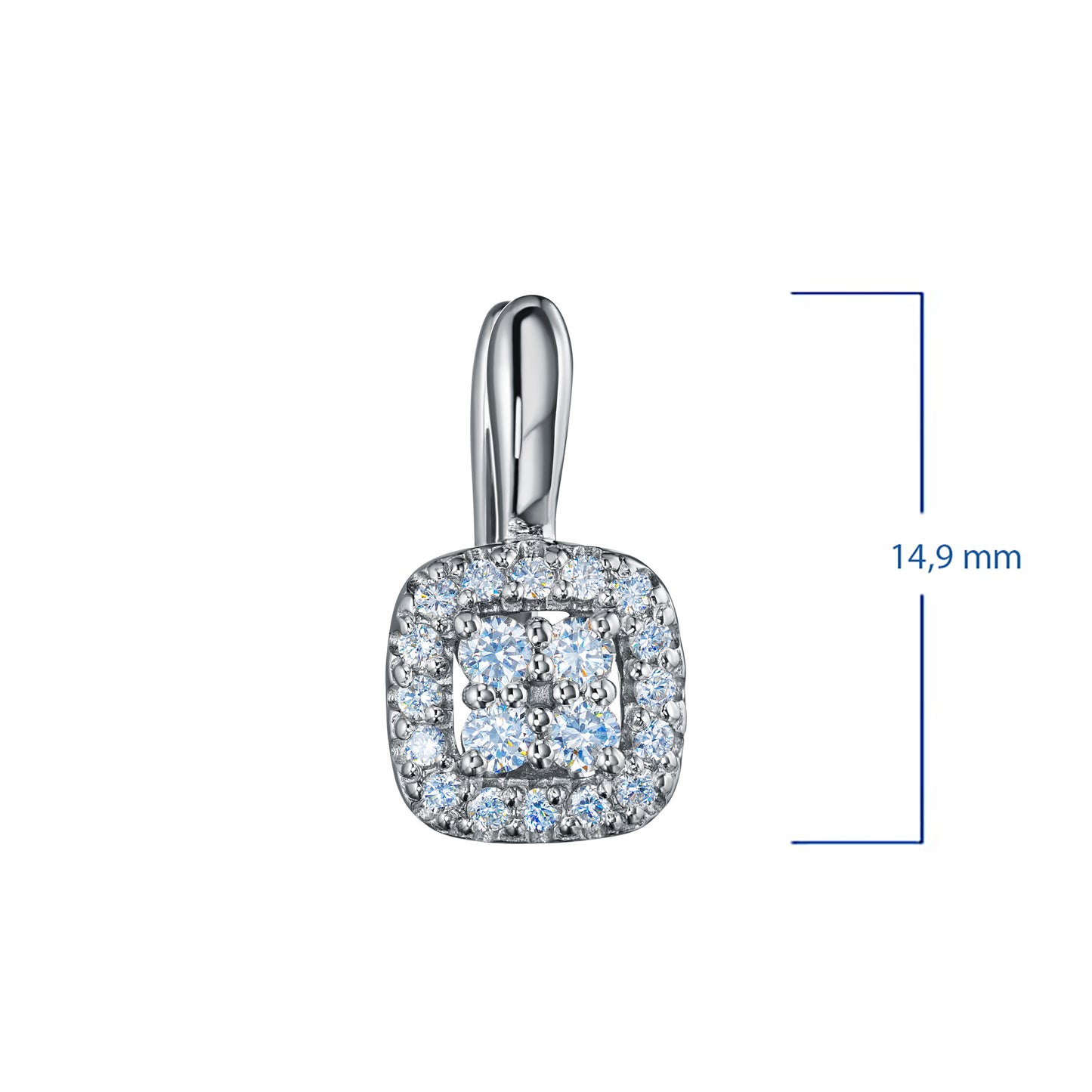 14K White Gold Earrings with Lab-Created Diamonds 8.980 CT.TW