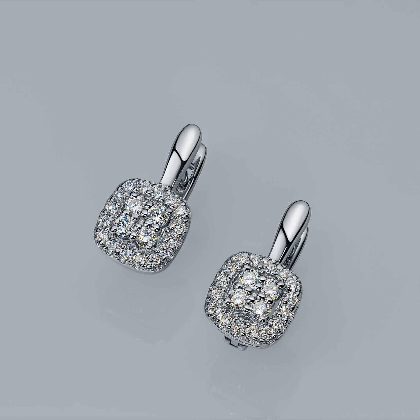 14K White Gold Earrings with Lab-Created Diamonds 8.980 CT.TW
