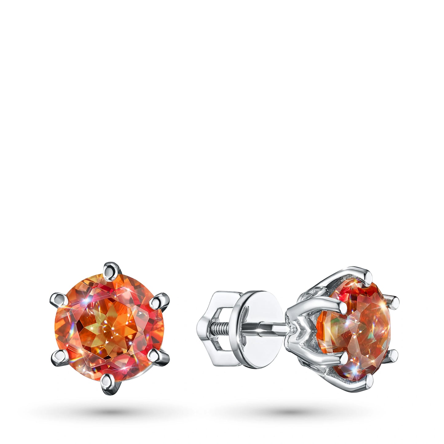 14K Yellow Gold Earring Studs with Lab-Created Diamonds 12.180 CT.TW