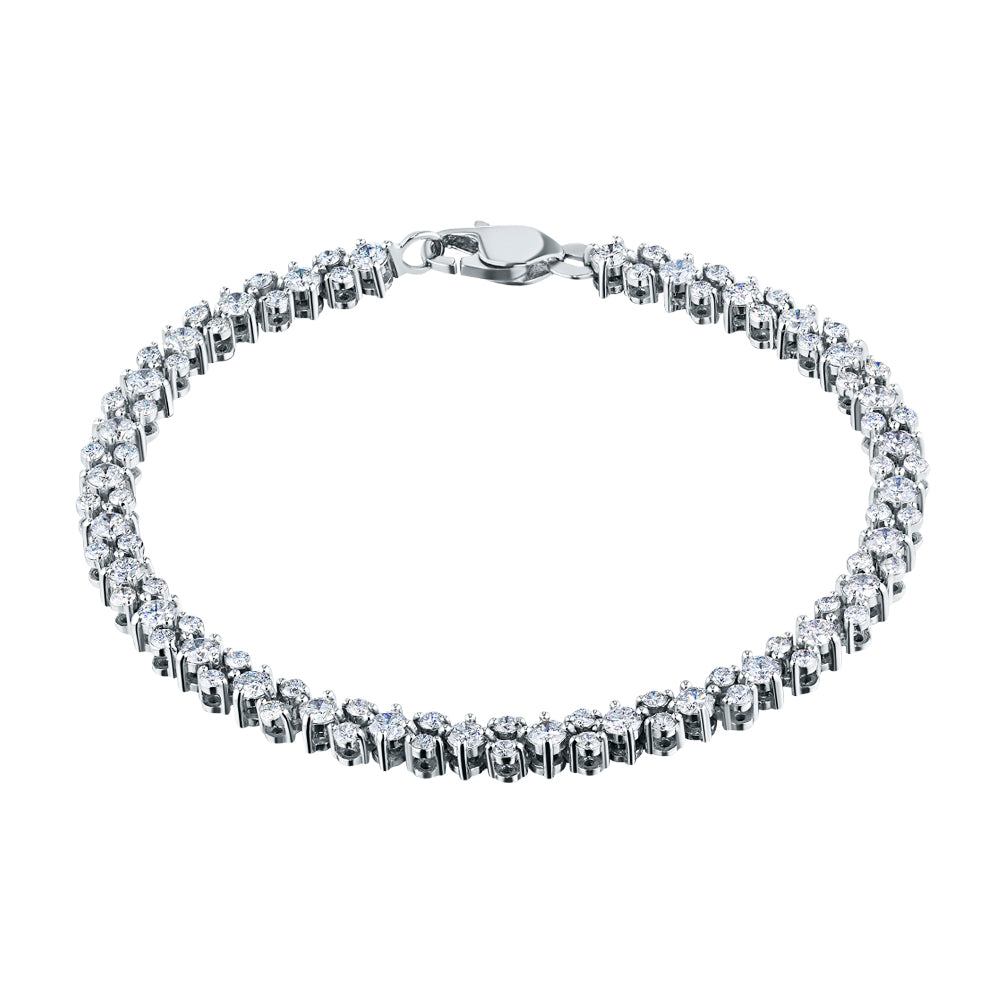 14K White Gold Bracelet with Lab-Created Diamonds 178.910 CT.TW