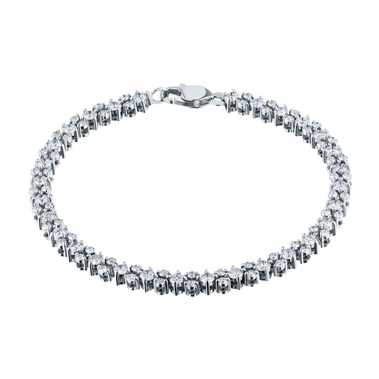 14K White Gold Bracelet with Lab-Created Diamonds 178.910 CT.TW