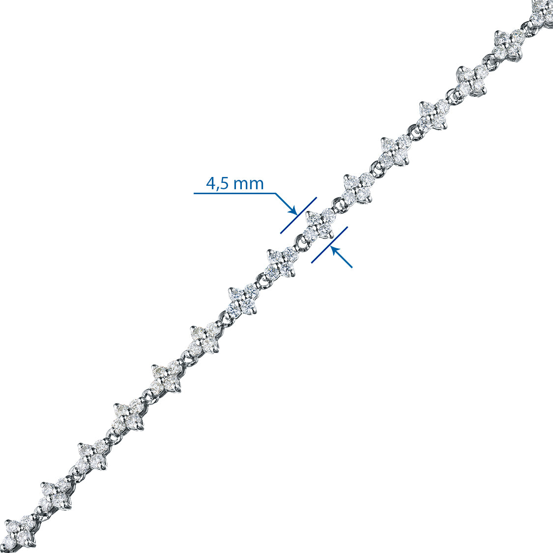 14K White Gold Bracelet with Lab-Created Diamonds 179.420 CT.TW