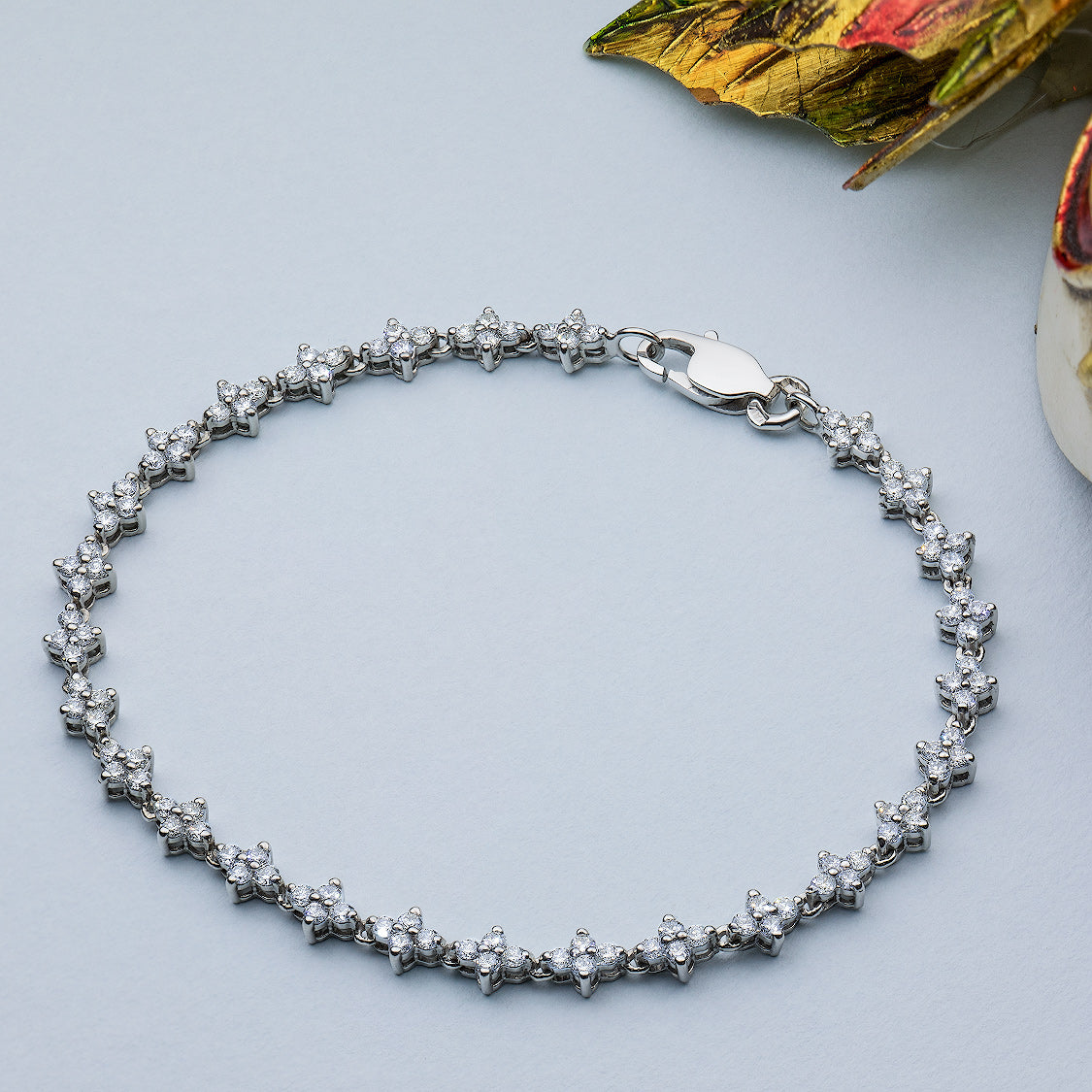 14K White Gold Bracelet with Lab-Created Diamonds 179.420 CT.TW
