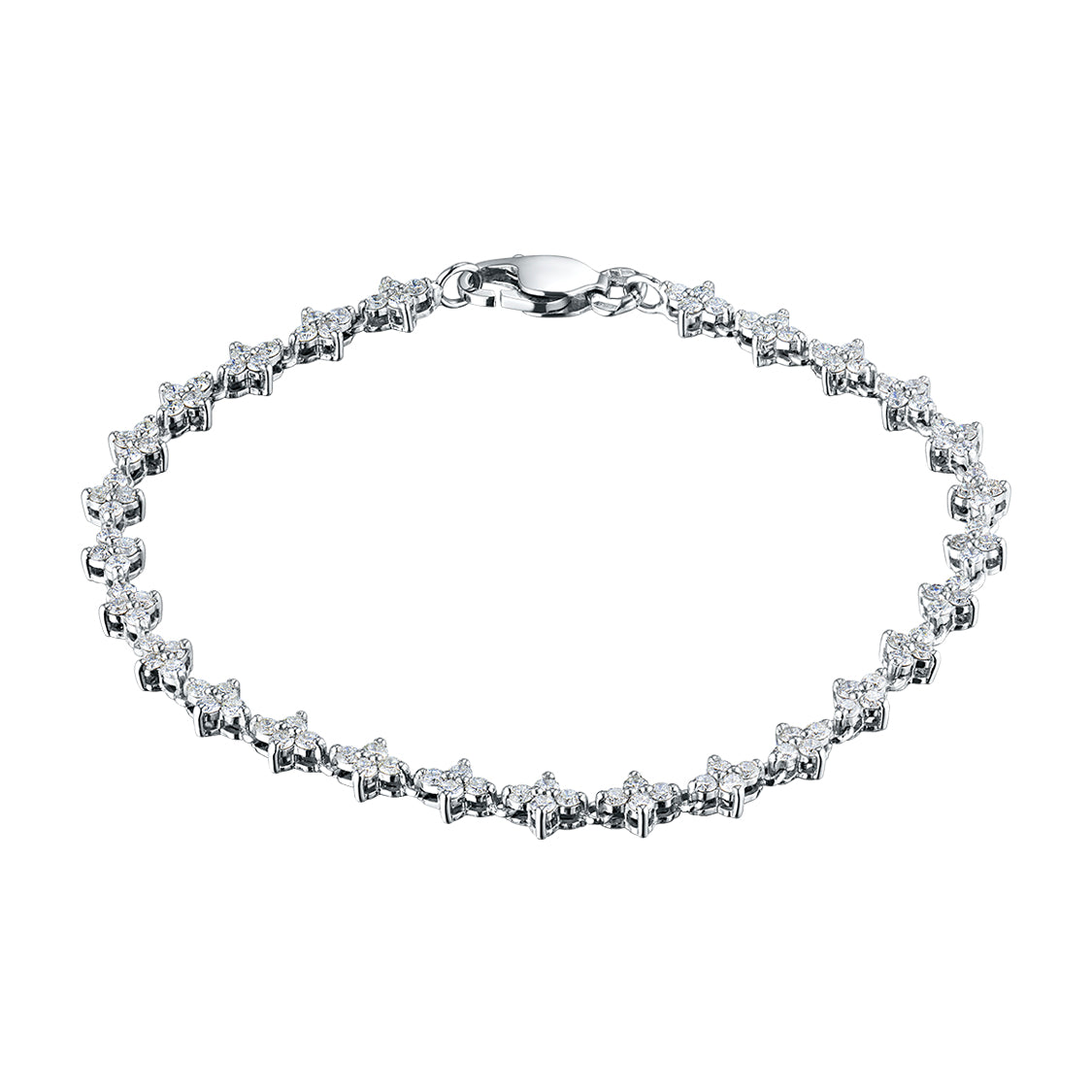 14K White Gold Bracelet with Lab-Created Diamonds 179.420 CT.TW