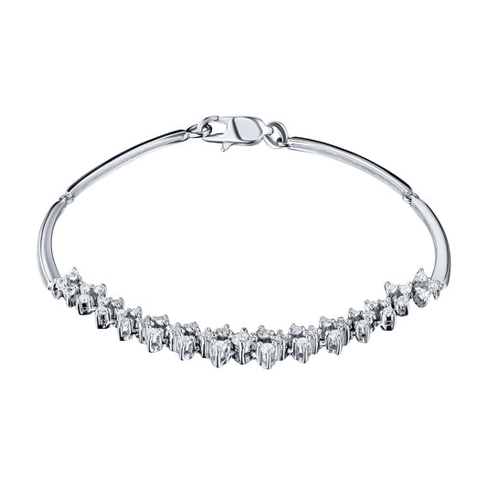 14K White Gold Bracelet with Lab-Created Diamonds 14.050 CT.TW