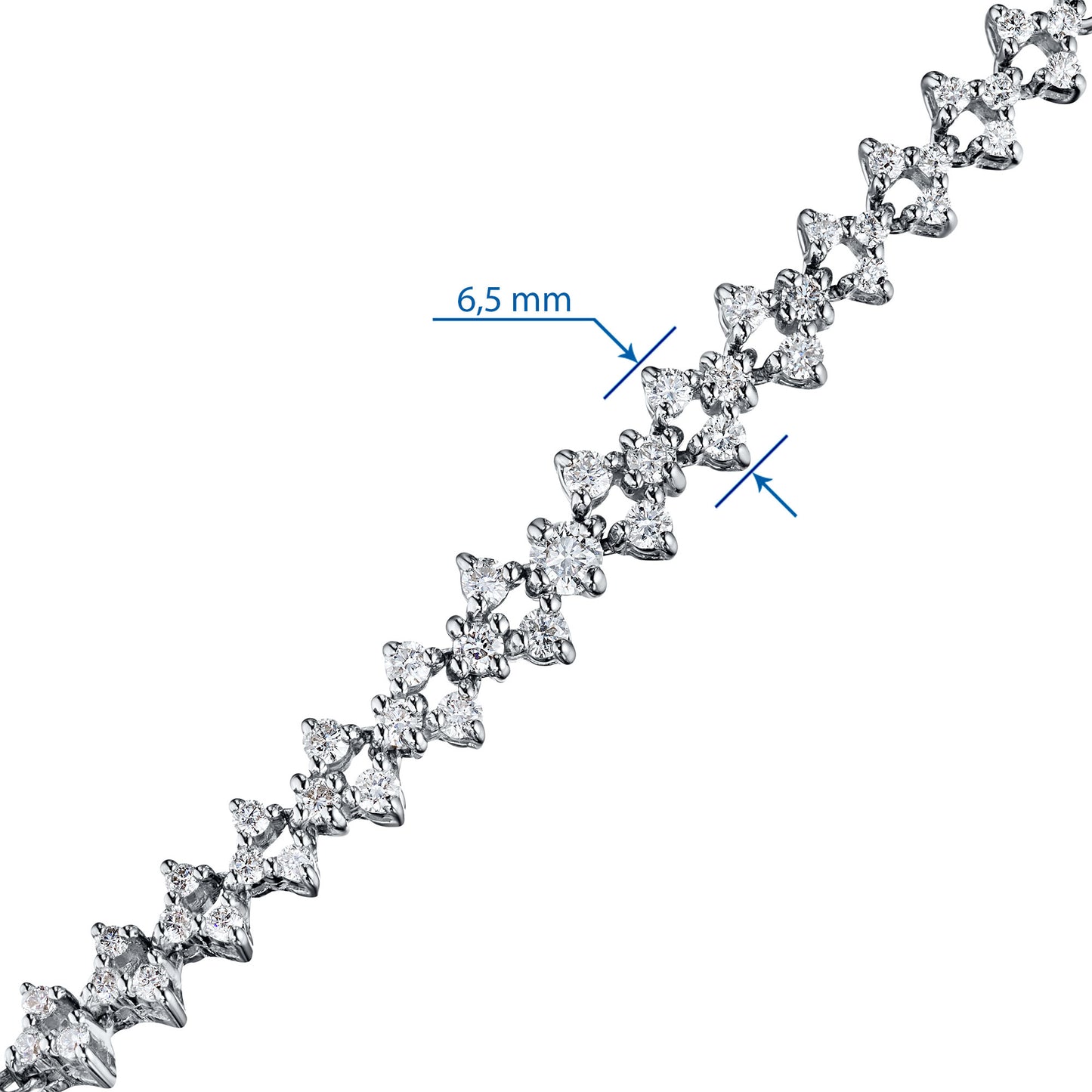 14K White Gold Bracelet with Lab-Created Diamonds 14.050 CT.TW