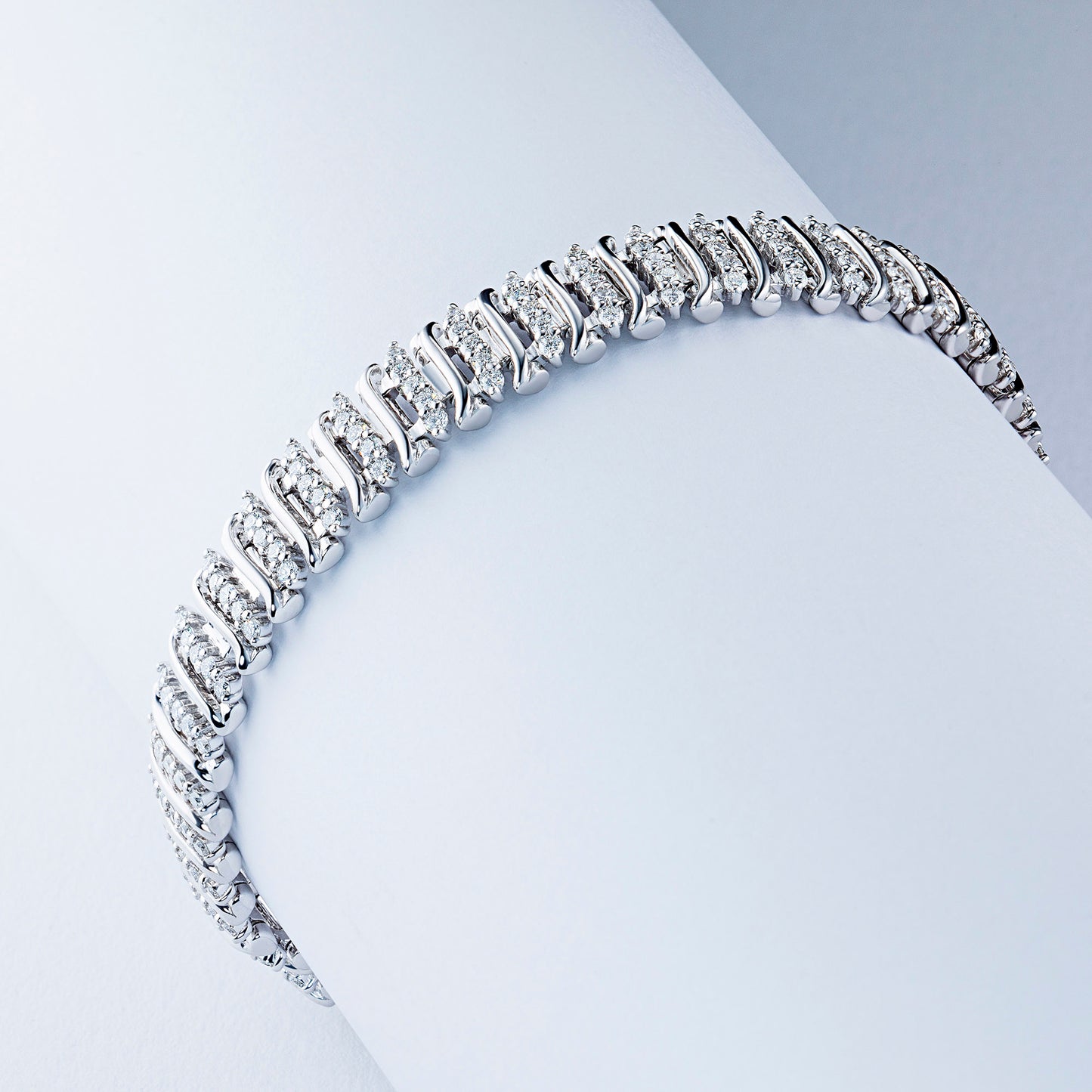 14K White Gold Bracelet with Lab-Created Diamonds 376.360 CT.TW