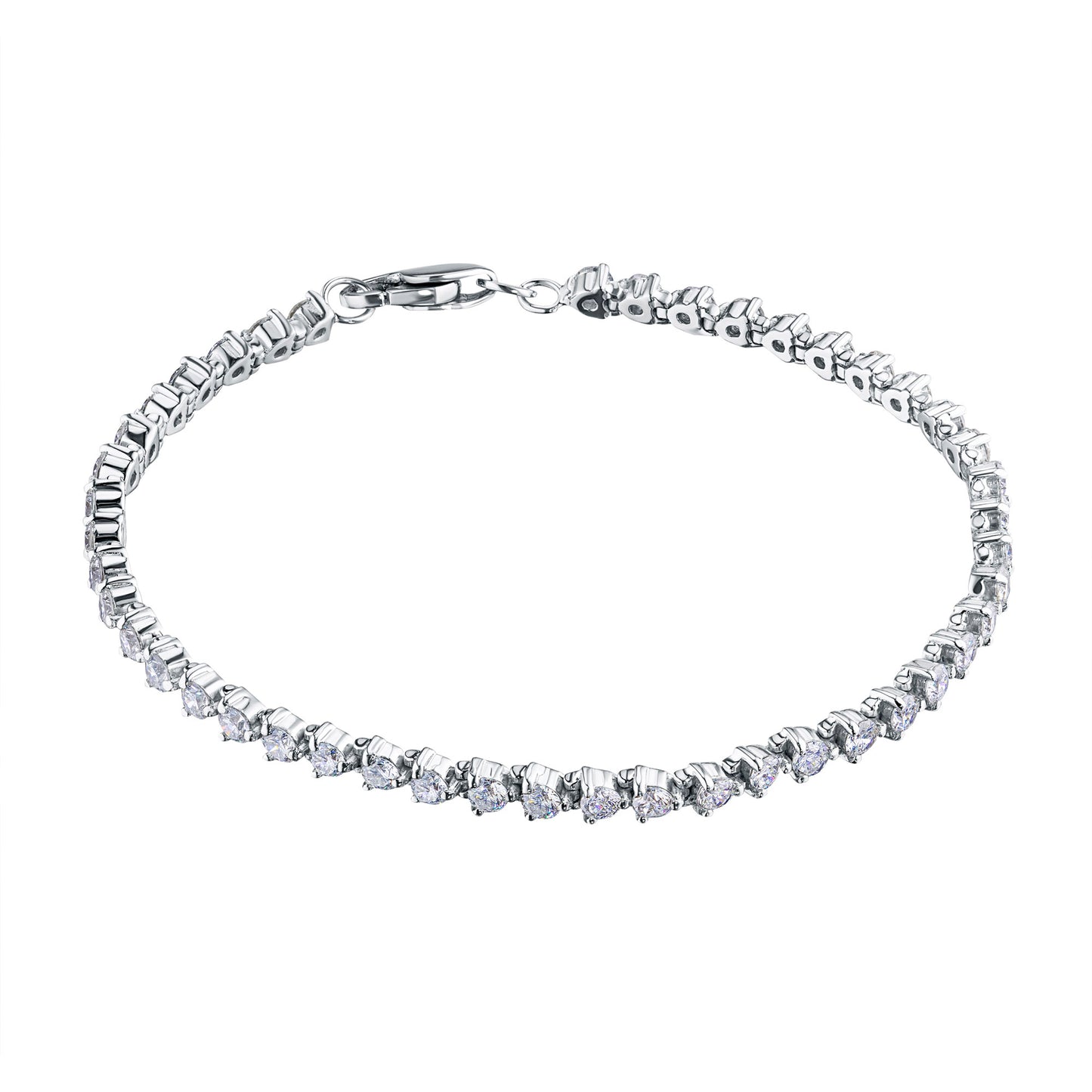 14K White Gold Bracelet with Lab-Created Diamonds 107.480 CT.TW