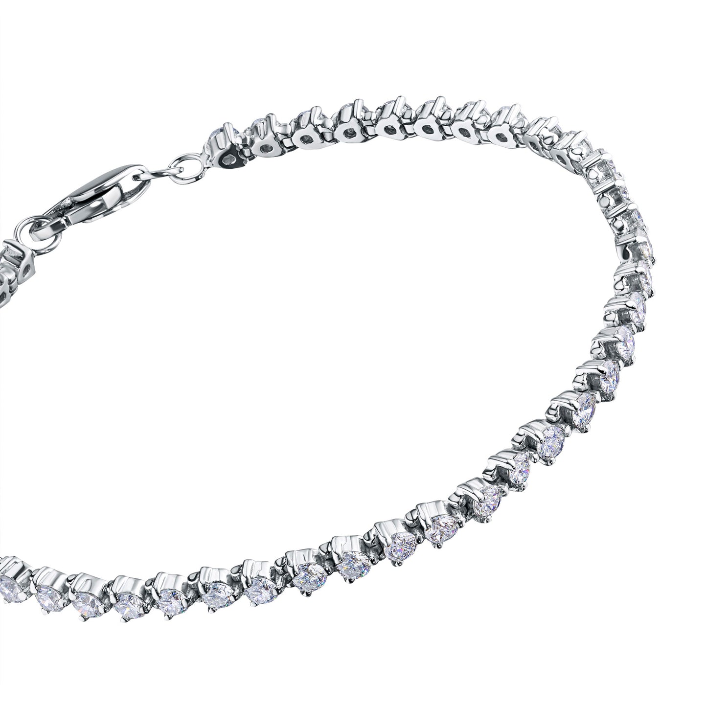 14K White Gold Bracelet with Lab-Created Diamonds 107.480 CT.TW