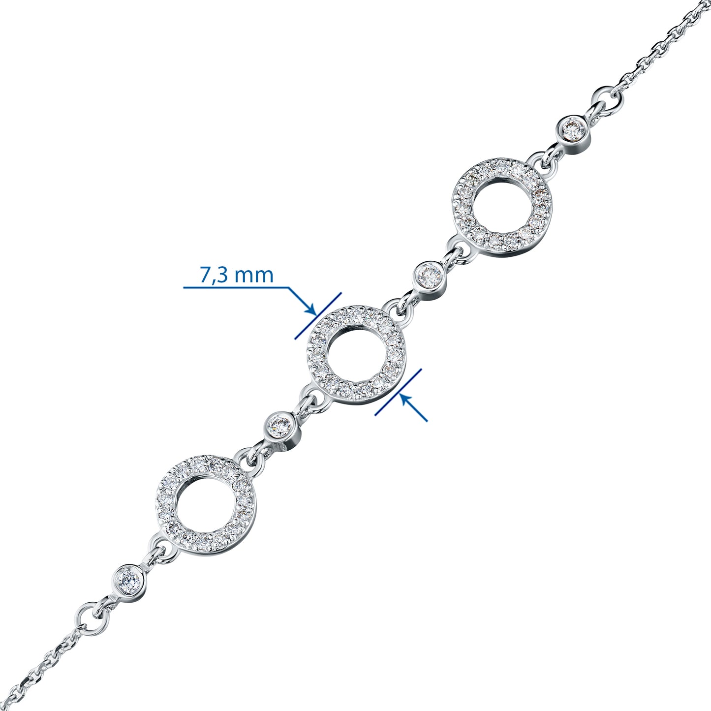 14K Yellow Gold Bracelet with Lab-Created Diamonds 9.480 CT.TW