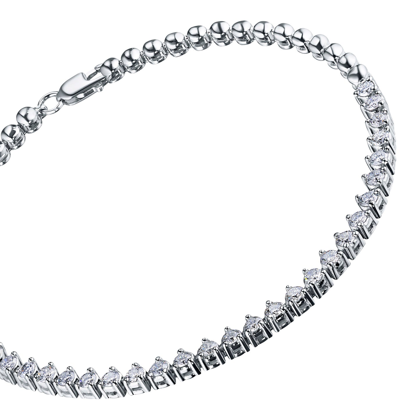 14K White Gold Bracelet with Natural Diamonds 29.930 CT.TW