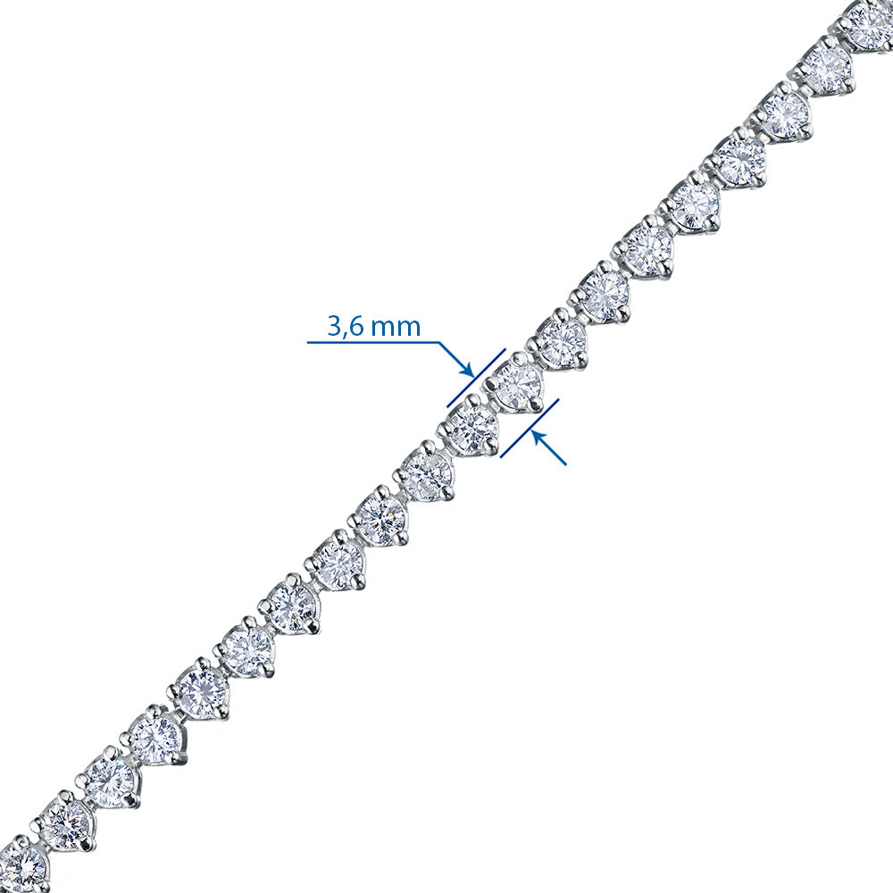 14K White Gold Bracelet with Natural Diamonds 29.930 CT.TW
