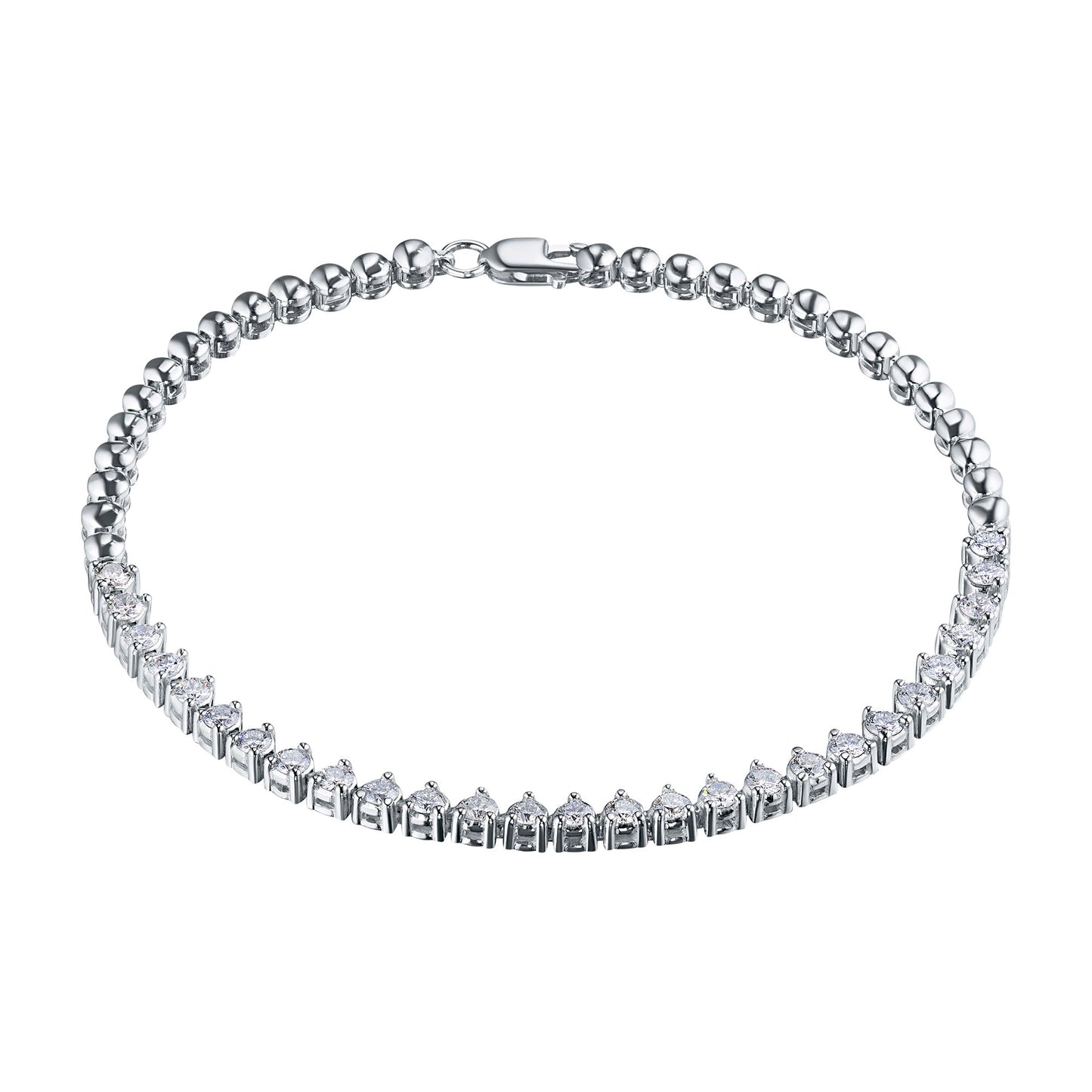 14K White Gold Bracelet with Natural Diamonds 29.930 CT.TW