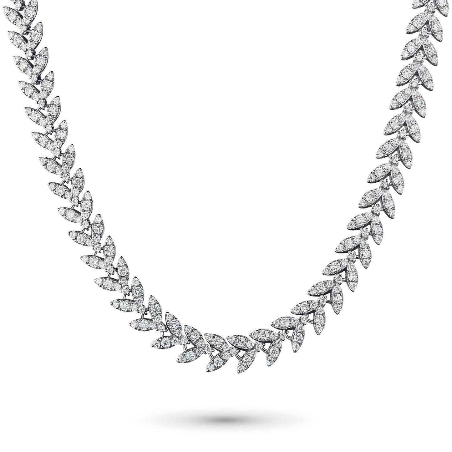 14K White Gold Necklace with Lab-Created Diamonds 2516.000 CT.TW