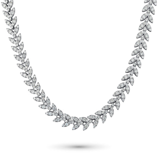 14K White Gold Necklace with Lab-Created Diamonds 2516.000 CT.TW
