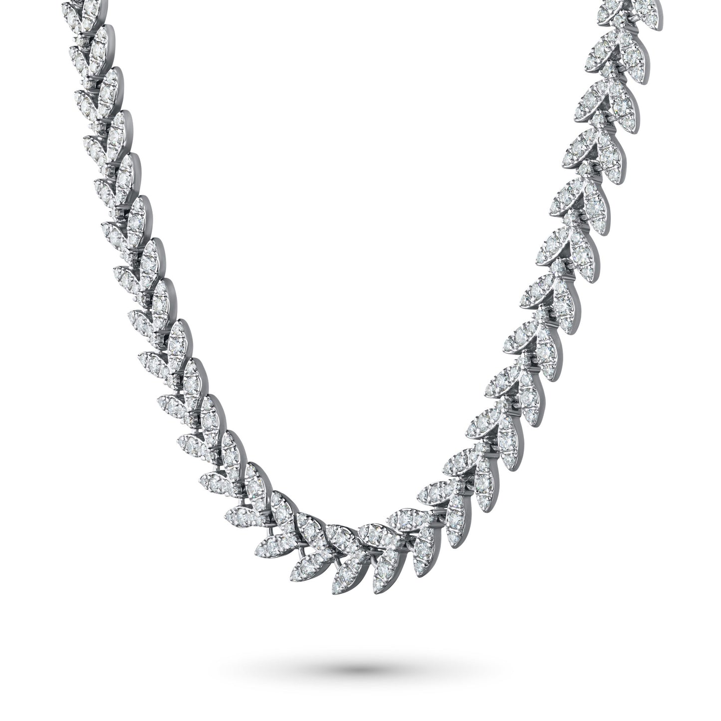 14K White Gold Necklace with Lab-Created Diamonds 2516.000 CT.TW