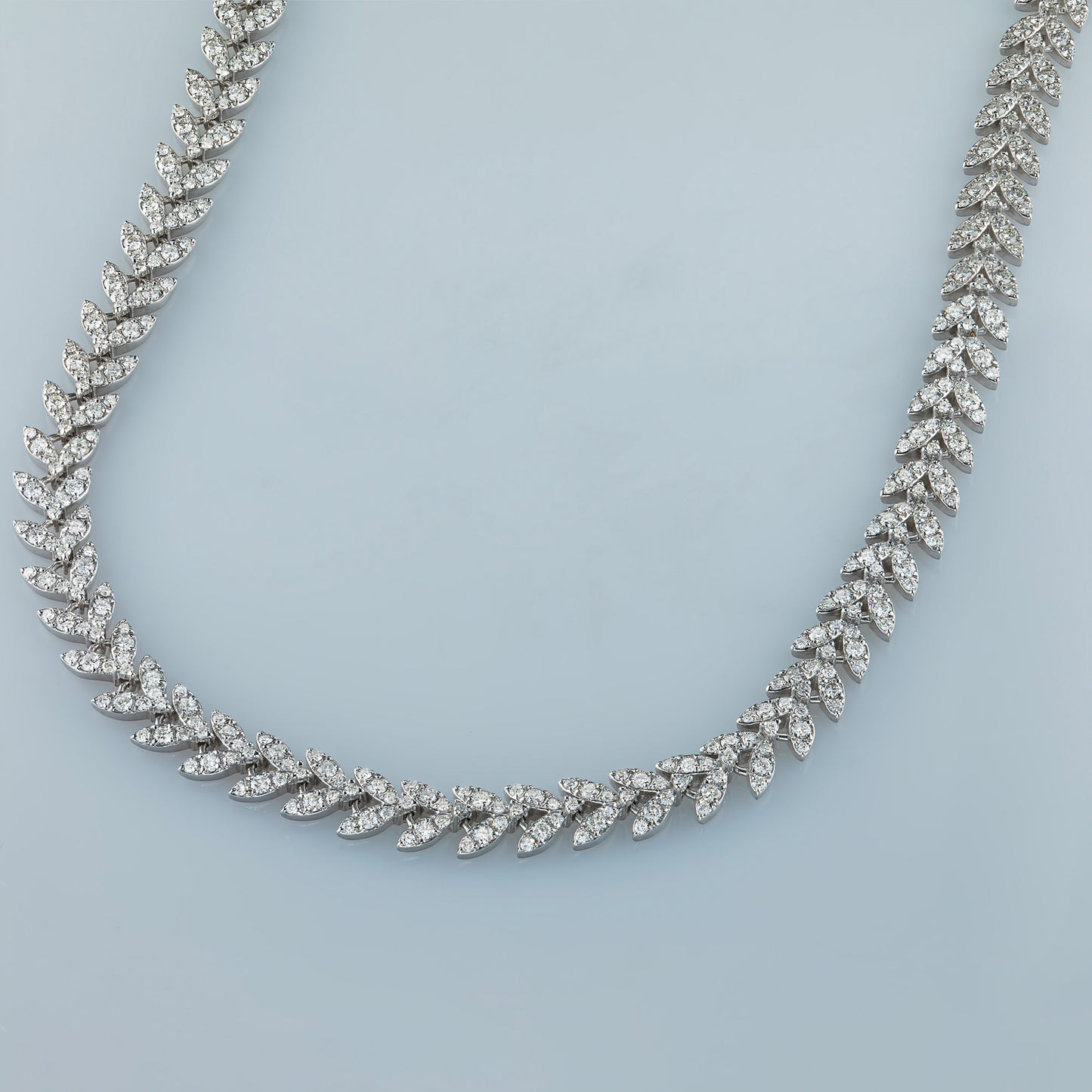 14K White Gold Necklace with Lab-Created Diamonds 2516.000 CT.TW