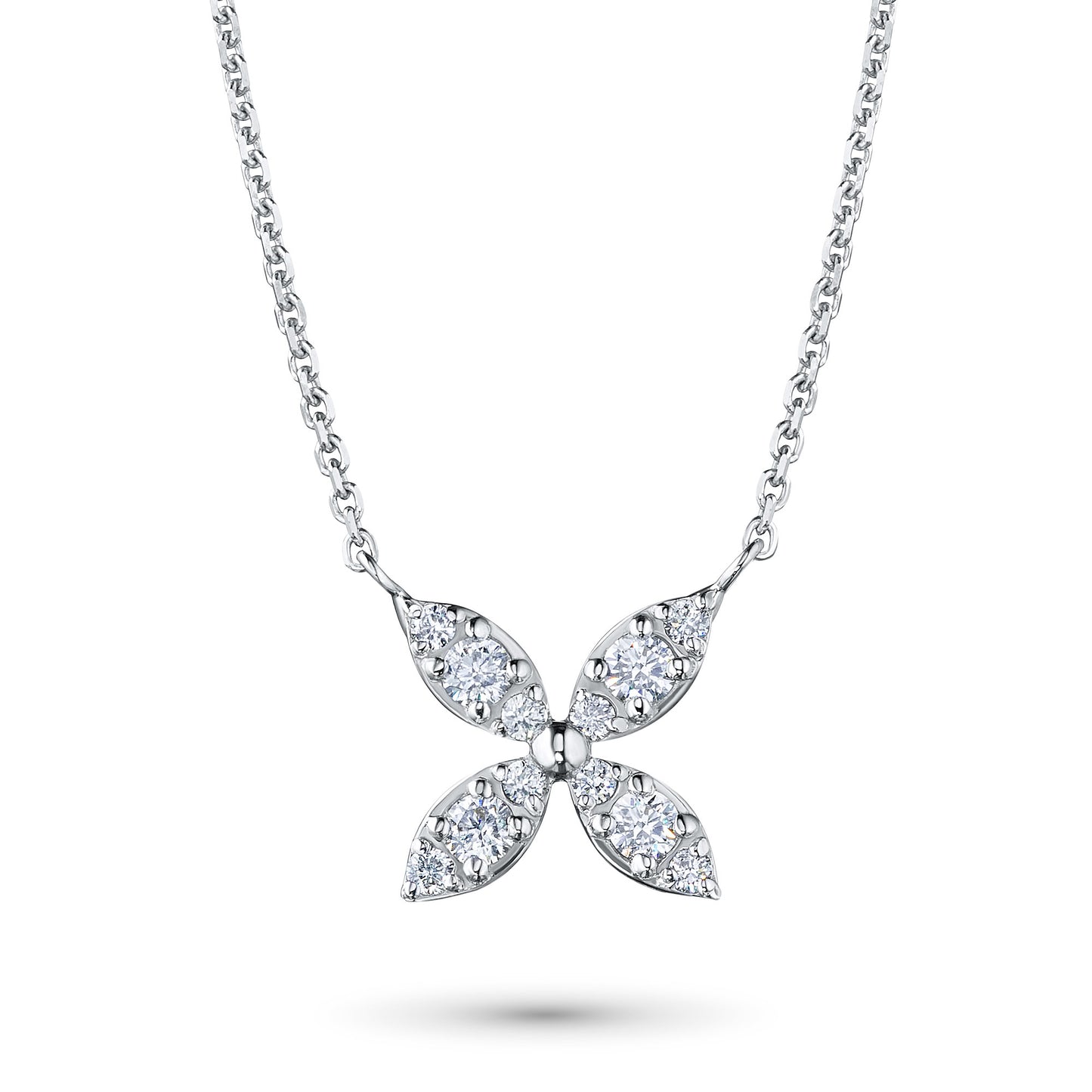 14K White Gold Necklace with Lab-Created Diamonds 1.270 CT.TW