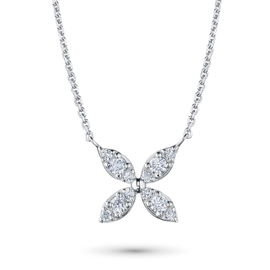 14K White Gold Necklace with Lab-Created Diamonds 1.270 CT.TW