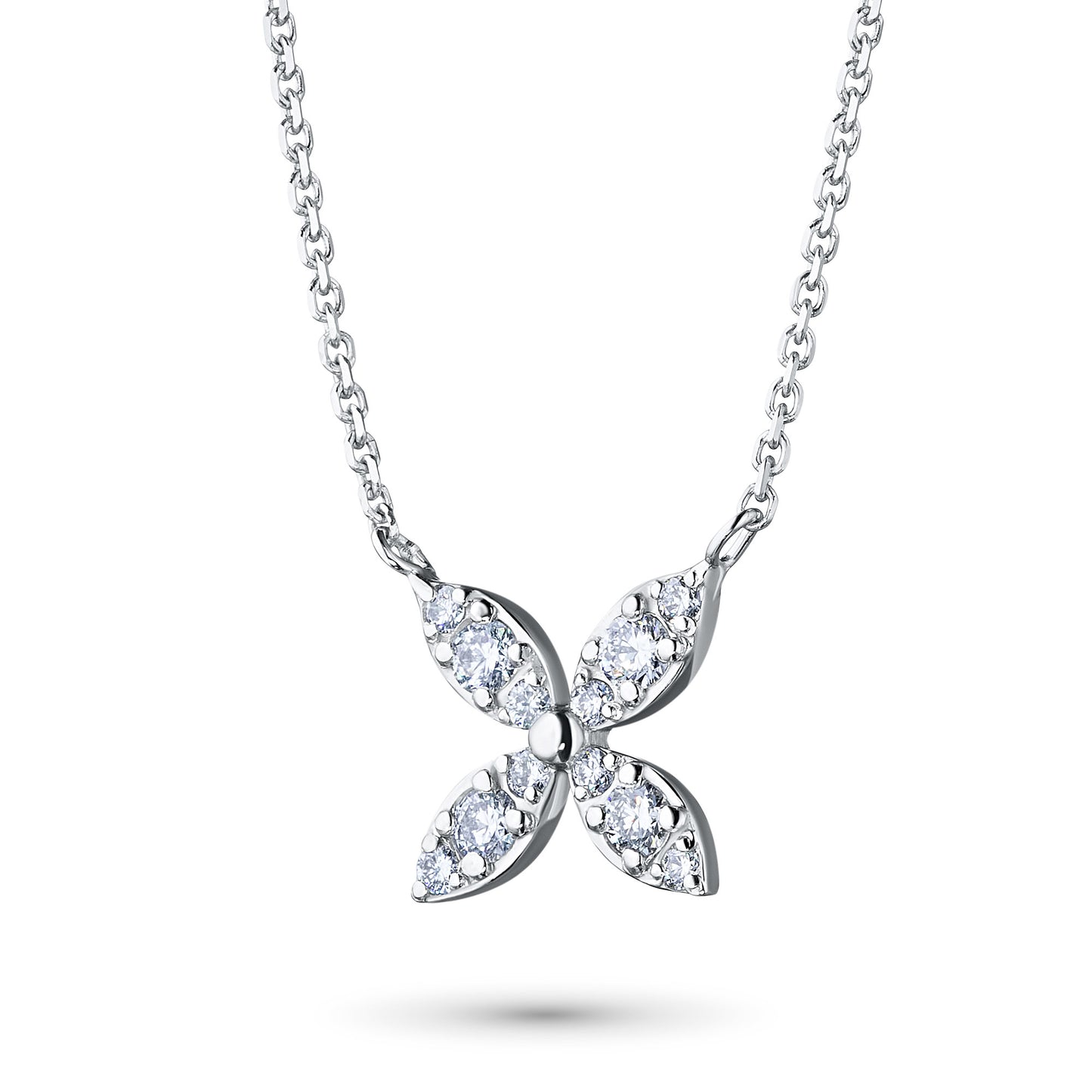 14K White Gold Necklace with Lab-Created Diamonds 1.270 CT.TW