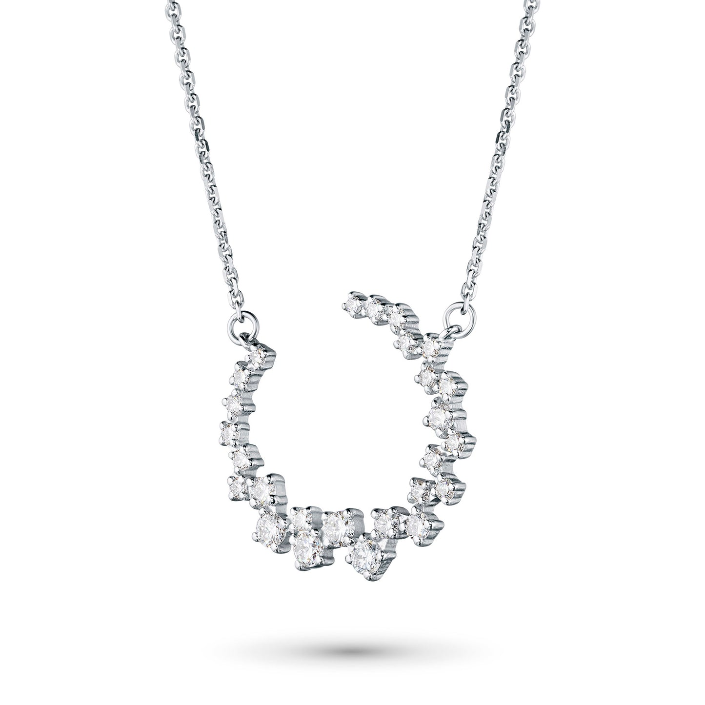 14K White Gold Necklace with Natural Diamonds 5.120 CT.TW