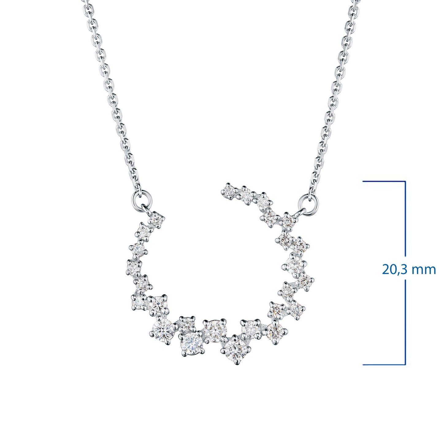 14K White Gold Necklace with Natural Diamonds 5.120 CT.TW